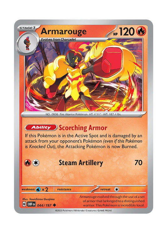 Armarouge - Reverse Holo (044/197) - Obsidian Flames