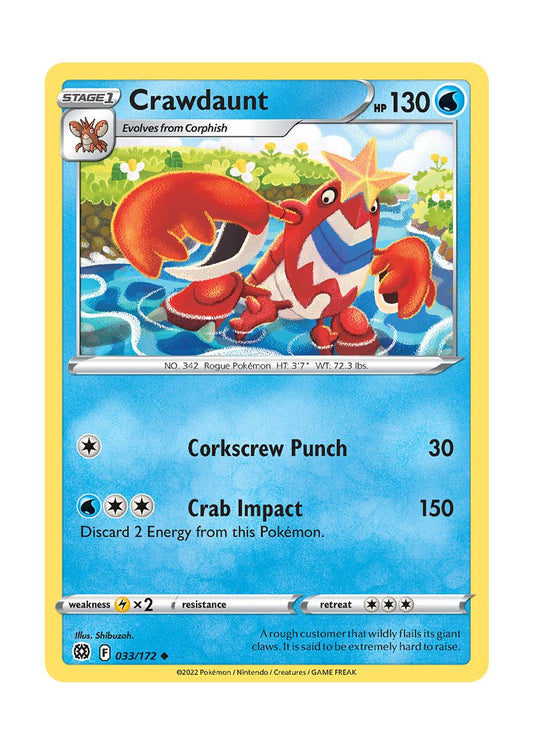 Crawdaunt - Reverse Holo (033/172) - Brilliant Stars