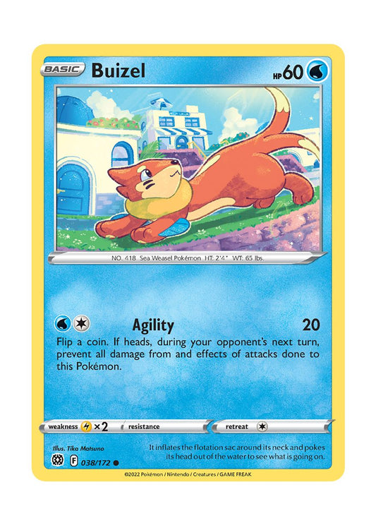 Buizel - Reverse Holo (038/172) - Brilliant Stars