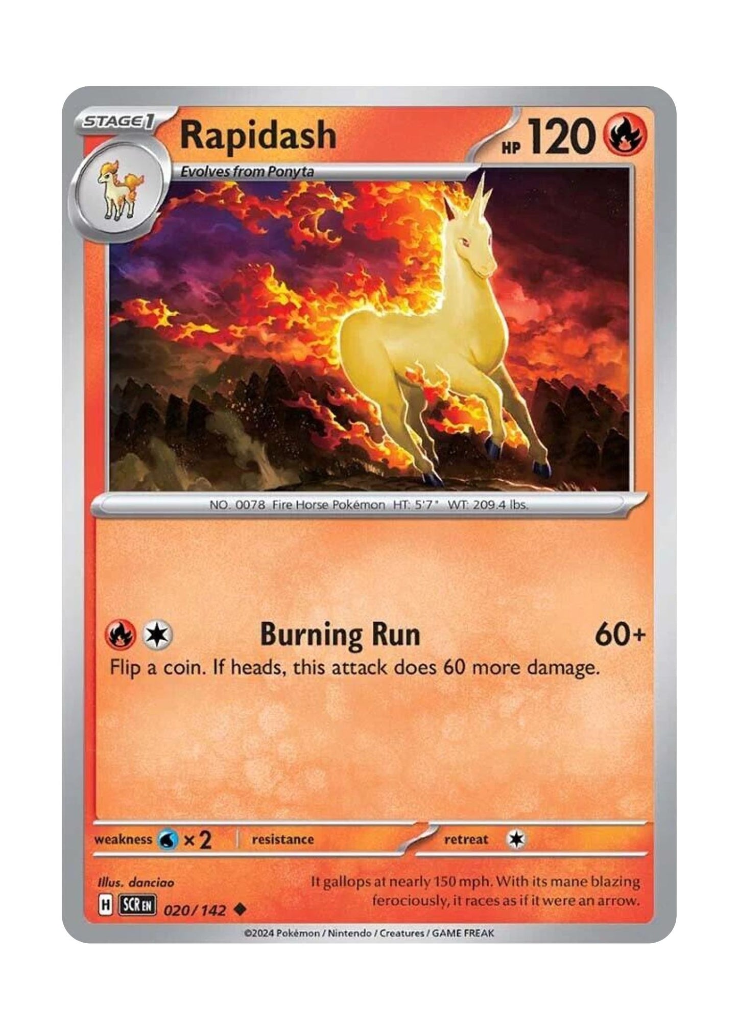 Rapidash (020/142) - Stellar Crown