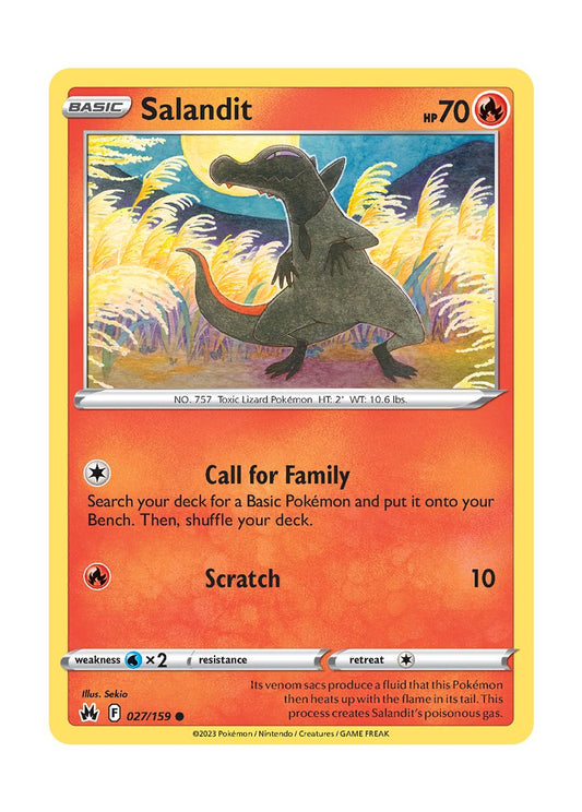 Salandit - Reverse Holo (027/159) - Crown Zenith