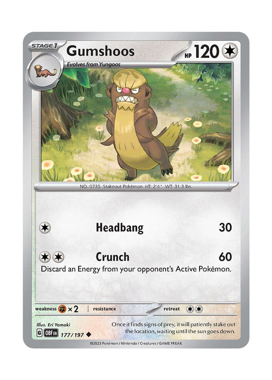 Gumshoos - Reverse Holo (177/197) - Obsidian Flames