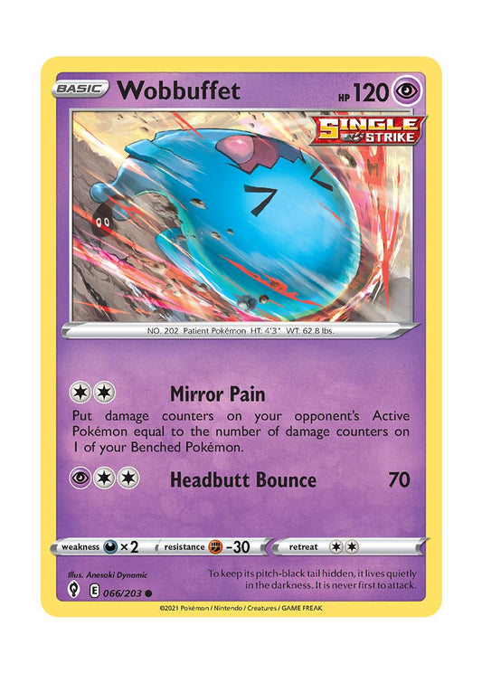 Wobbuffet - Reverse Holo (066/203) - Evolving Skies
