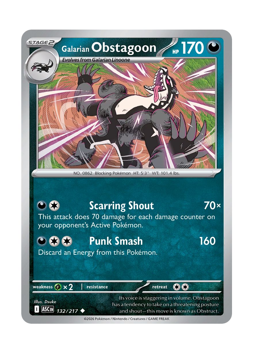 Galarian Obstagoon (132/217) - Ascended Heroes