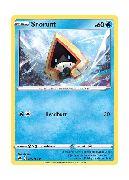 Snorunt - Reverse Holo (034/159) - Crown Zenith