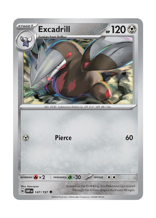 Excadrill - Reverse Holo (147/197) - Obsidian Flames