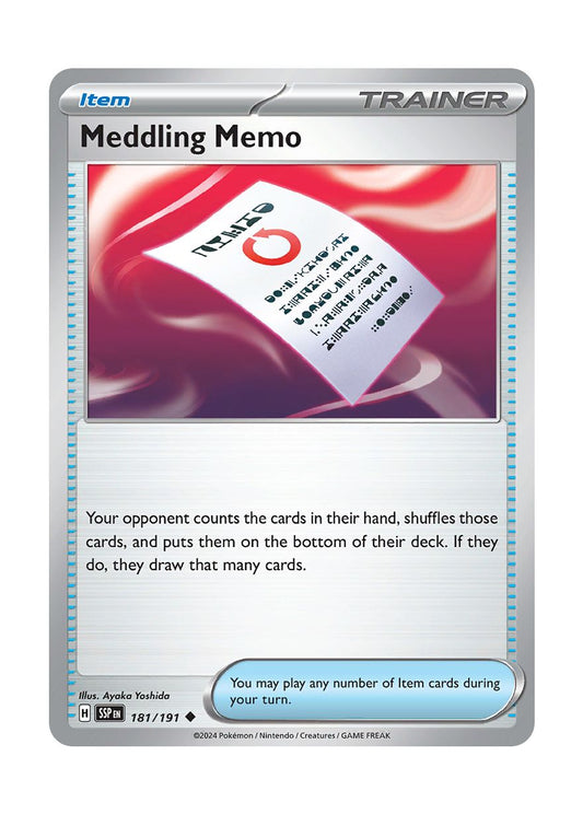 Meddling Memo (181/191) - Surging Sparks