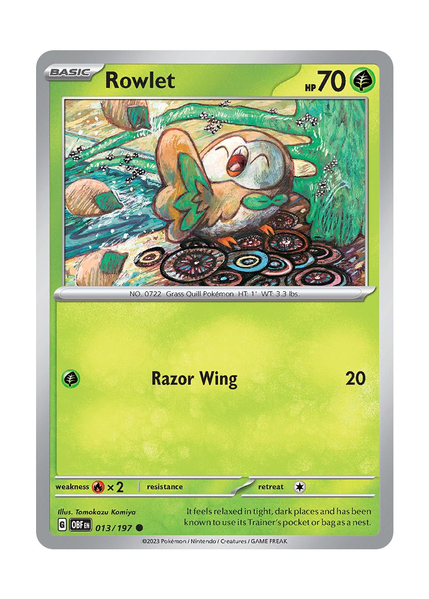Rowlet - Reverse Holo (013/197) Torena Rowlet - Reverse Holo (013/197) Torena