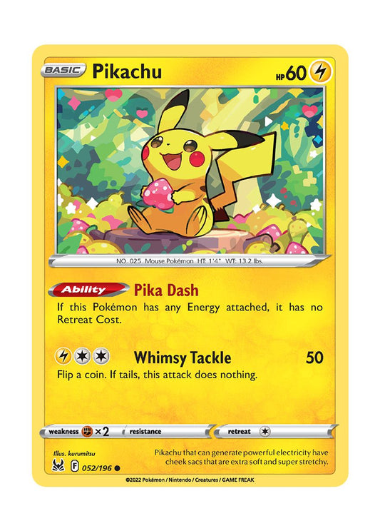 Pikachu - Reverse Holo (052/196) - Lost Origin
