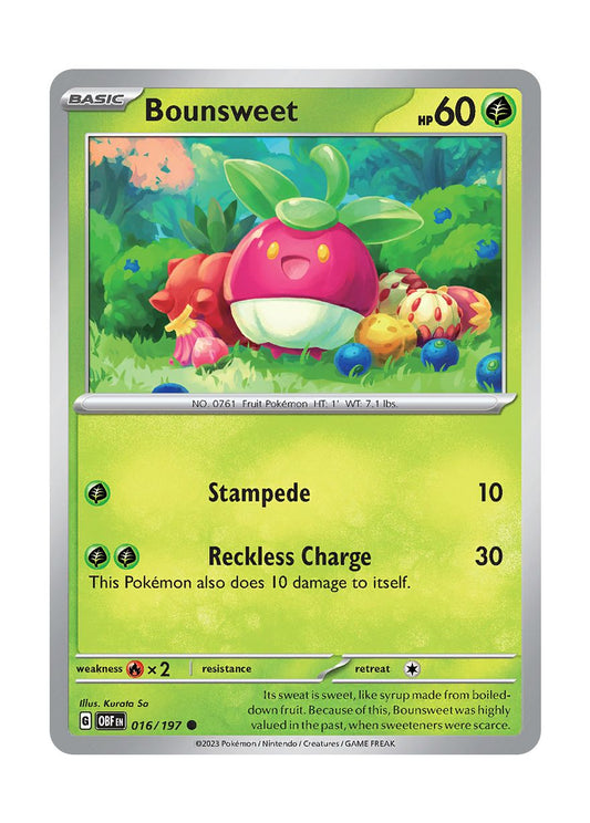Bounsweet - Reverse Holo (016/197) - Obsidian Flames