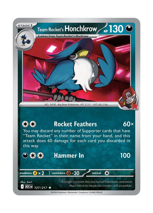 Team Rocket's Honchkrow (127/217) - Ascended Heroes