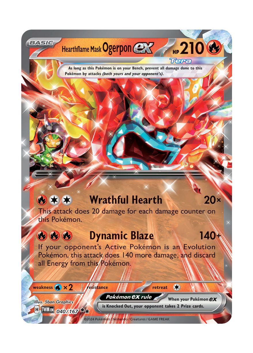 Hearthflame Mask Ogerpon ex (040/167) - Twilight Masquerade
