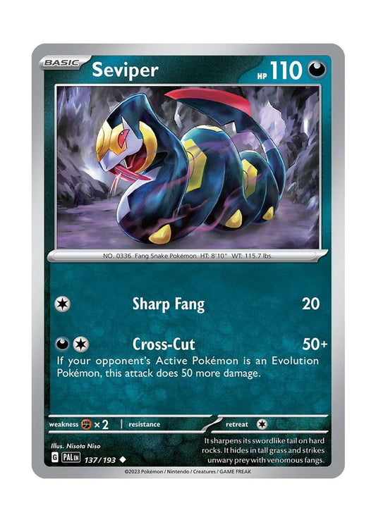 Seviper - Reverse Holo (137/193) - Paldea Evolved