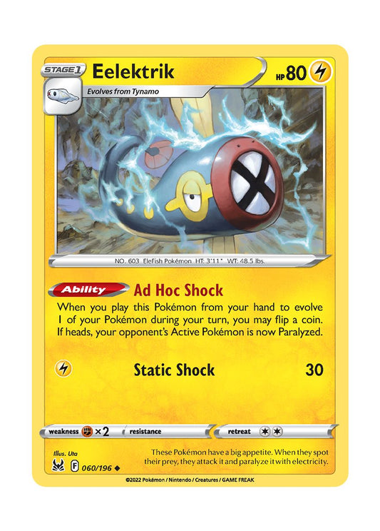 Eelektrik - Reverse Holo (060/196) - Lost Origin