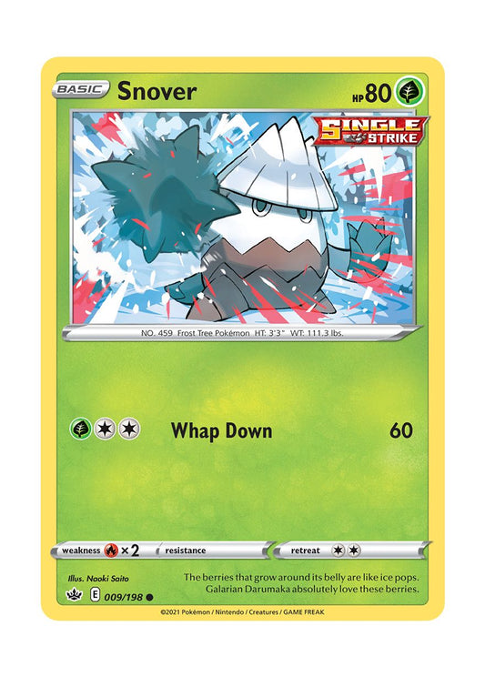 Snover - Reverse Holo (009/198) - Chilling Reign