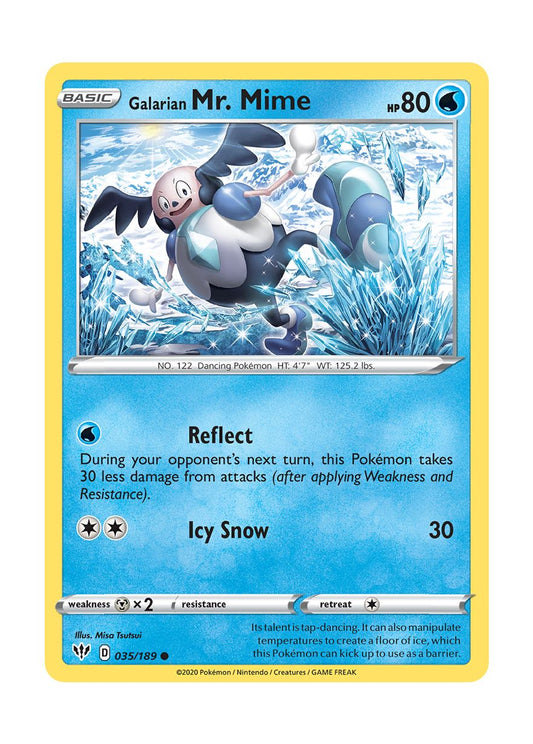 Galarian Mr. Mime - Reverse Holo (035/189) - Darkness Ablaze