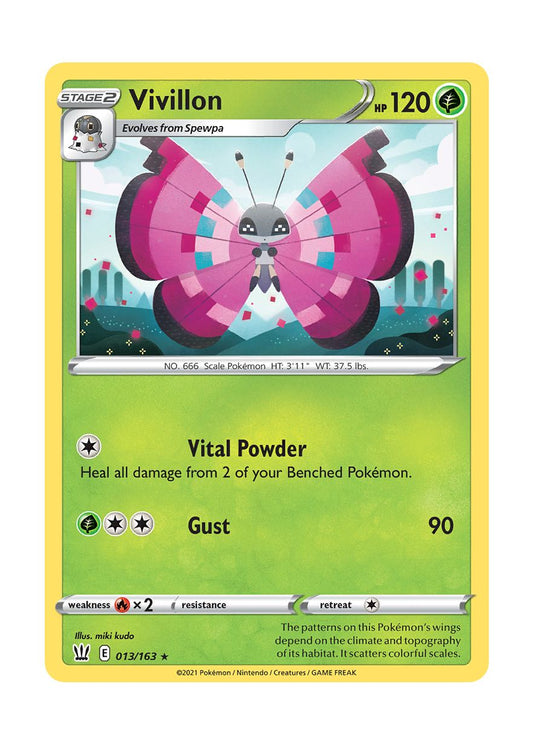 Vivillon - Reverse Holo (013/163) - Battle Styles