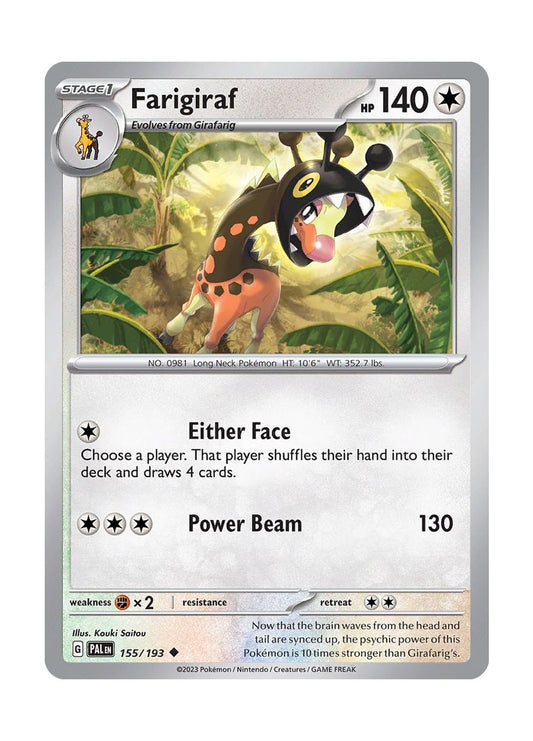 Farigiraf - Reverse Holo (155/193) - Paldea Evolved