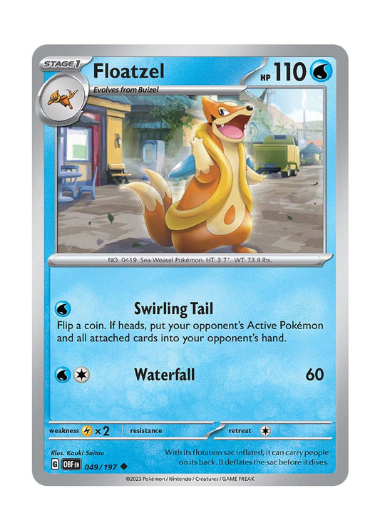 Floatzel - Reverse Holo (049/197) - Obsidian Flames