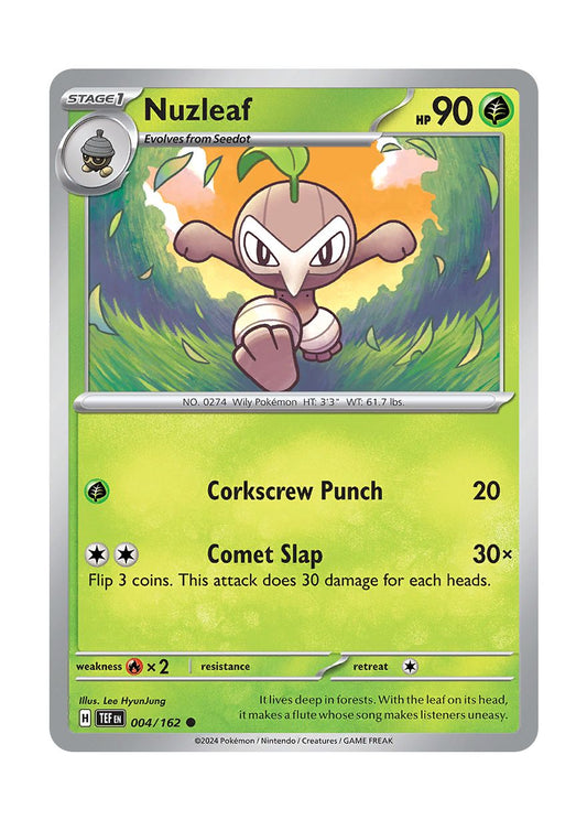 Nuzleaf - Reverse Holo (004/162) - Temporal Forces