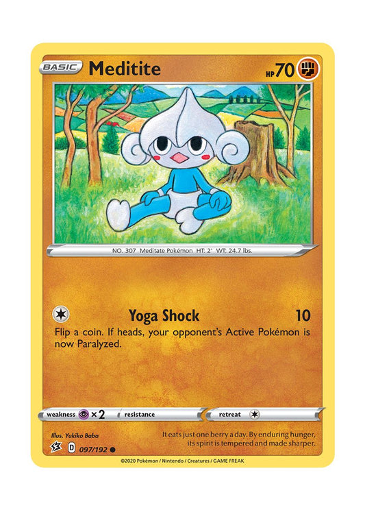 Meditite - Reverse Holo (097/192) - Rebel Clash