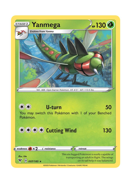 Yanmega - Reverse Holo (007/185) - Vivid Voltage