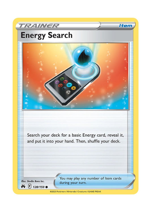 Energy Search - Reverse Holo (128/159) - Crown Zenith