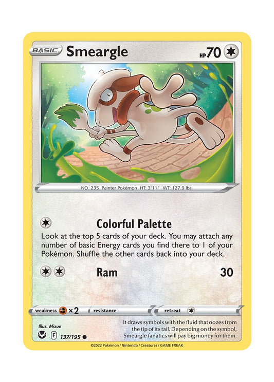 Smeargle - Reverse Holo (137/195) - Silver Tempest