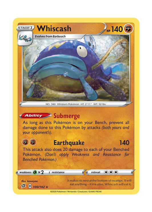 Whiscash - Reverse Holo (100/192) - Rebel Clash