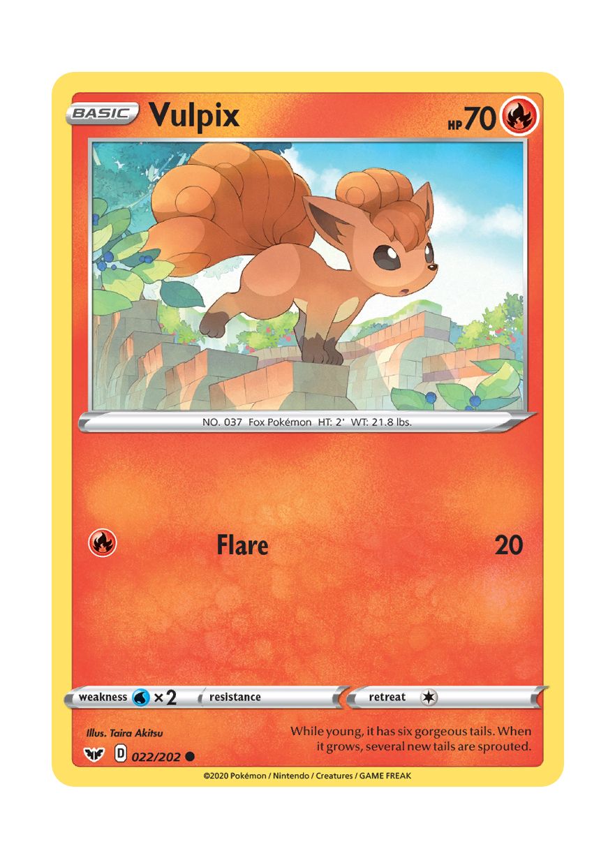 Vulpix - Reverse Holo (022/202) - Sword & Shield