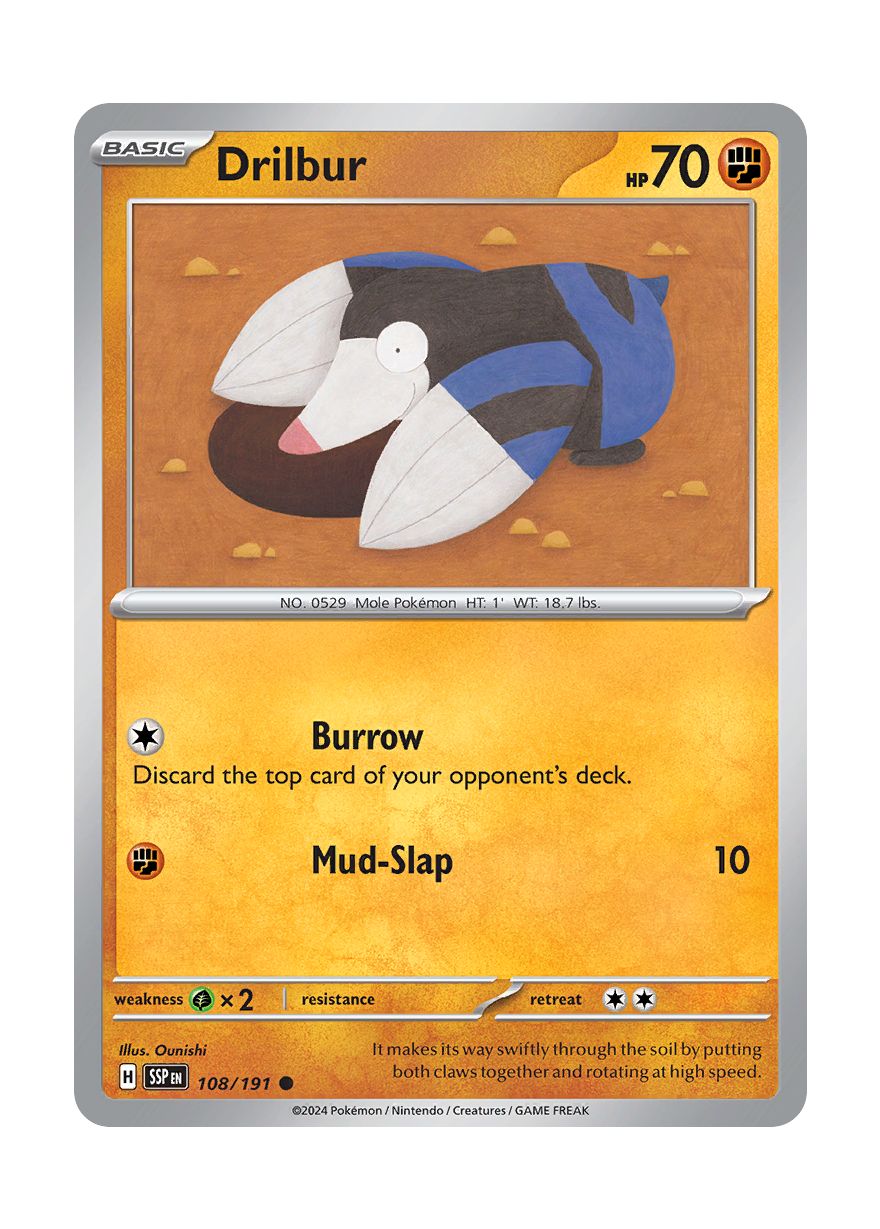 Drilbur (108/191) - Surging Sparks