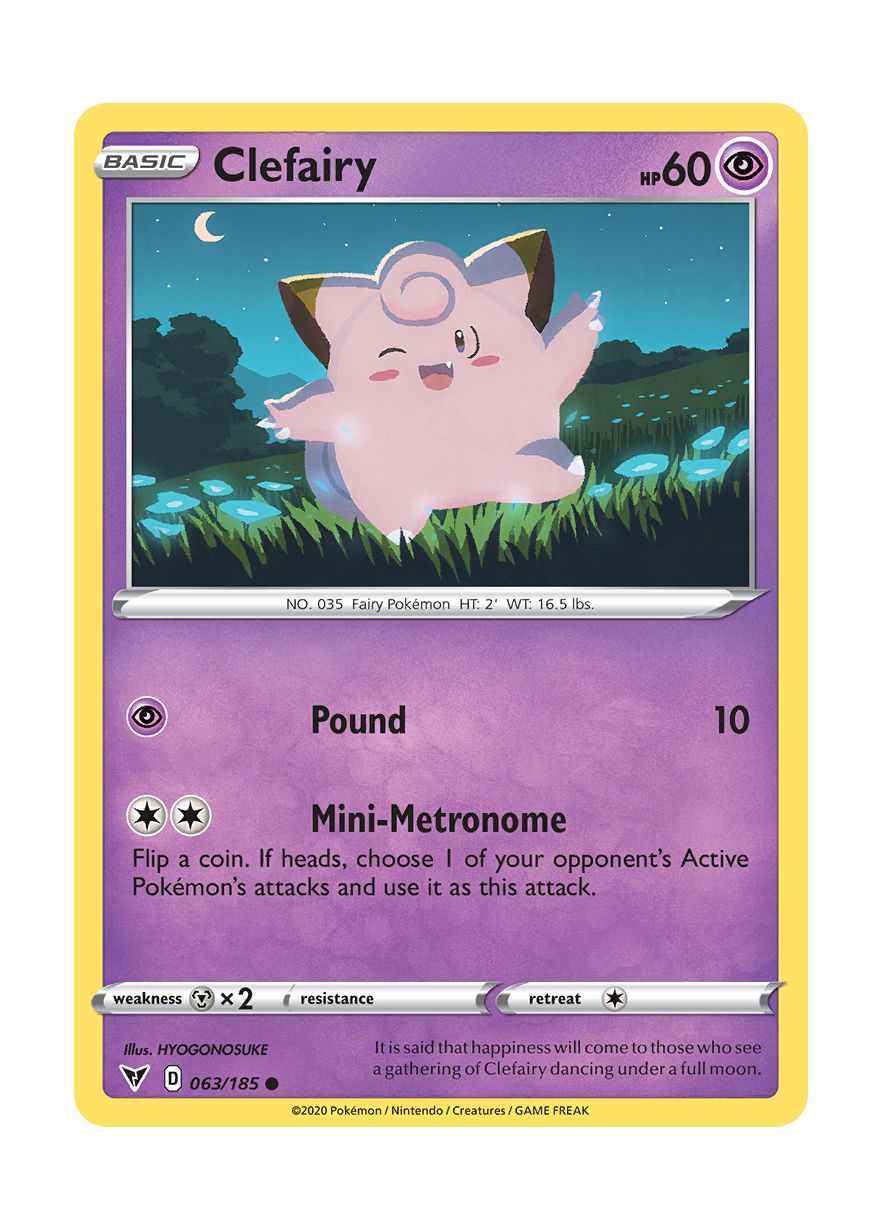 Clefairy - Reverse Holo (063/185) - Vivid Voltage
