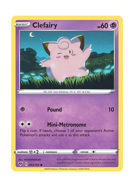 Clefairy - Reverse Holo (063/185) - Vivid Voltage