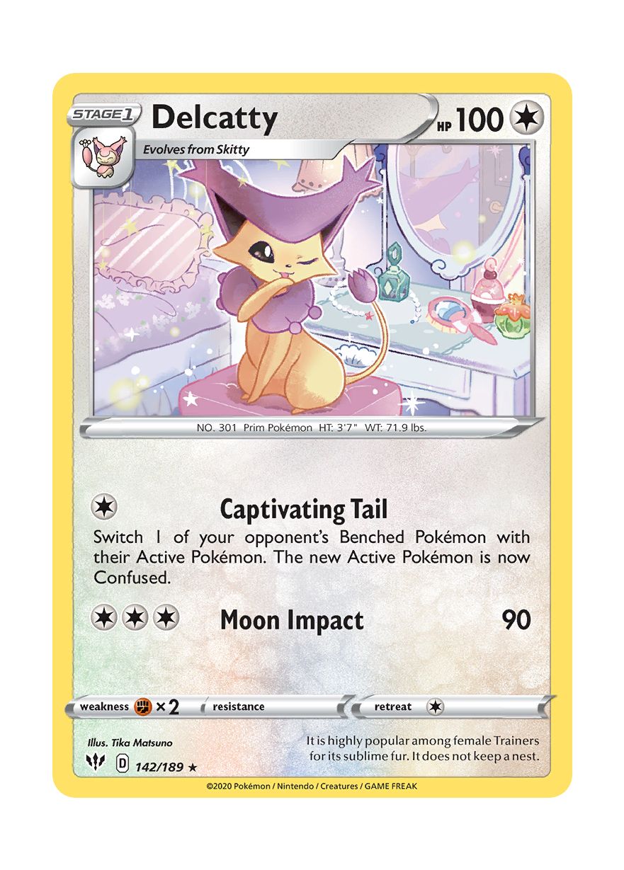 Delcatty - Reverse Holo (142/189) - Darkness Ablaze