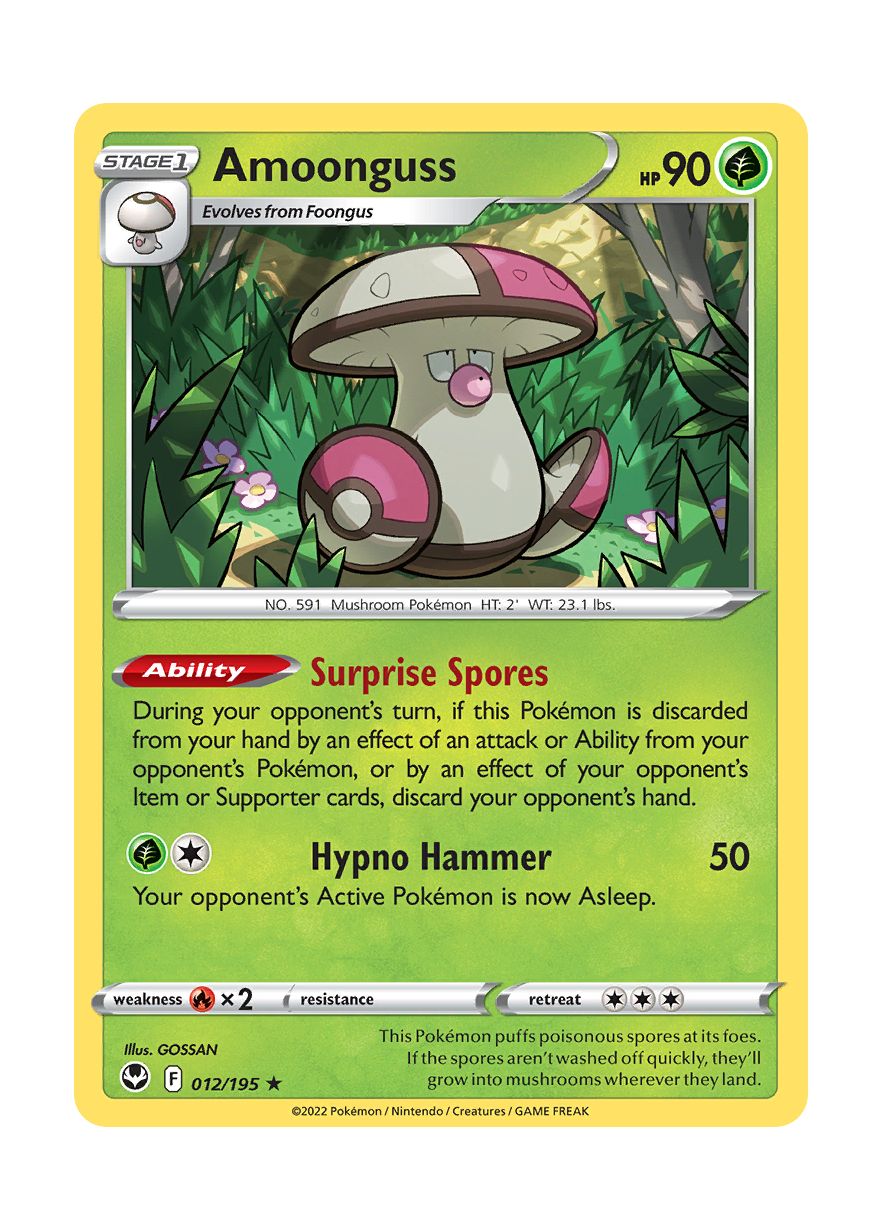Amoonguss - Reverse Holo (012/195) - Silver Tempest