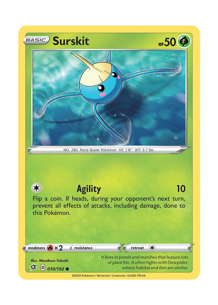 Surskit - Reverse Holo (010/192) - Rebel Clash