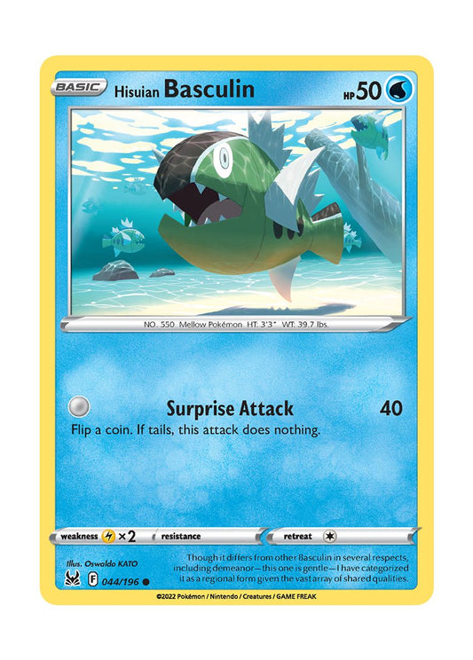 Hisuian Basculin - Reverse Holo (044/196) - Lost Origin