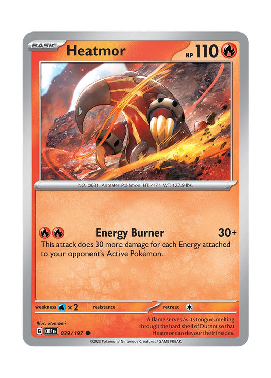 Heatmor - Reverse Holo (039/197) - Obsidian Flames