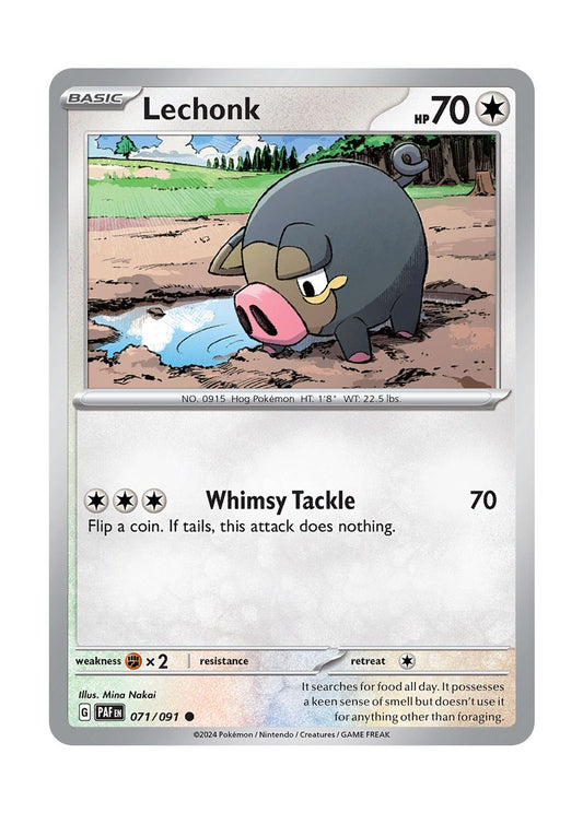 Lechonk - Reverse Holo (071/91) - Paldean Fates