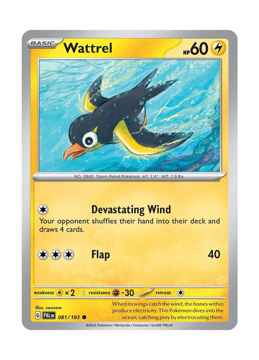 Wattrel - Reverse Holo (081/193) - Paldea Evolved