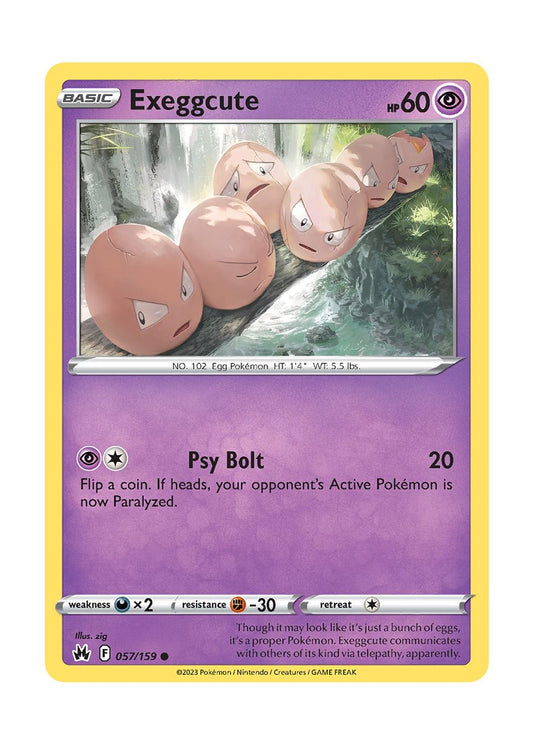 Exeggcute - Reverse Holo (057/159) - Crown Zenith