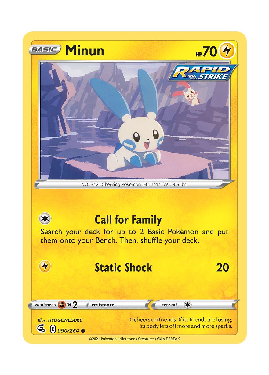 Minun - Reverse Holo (090/264) - Fusion Strike