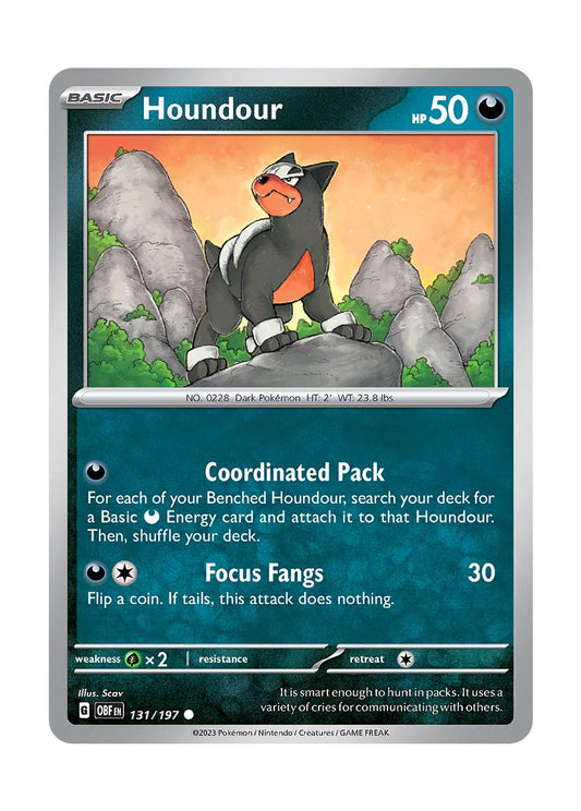 Houndour - Reverse Holo (131/197) - Obsidian Flames