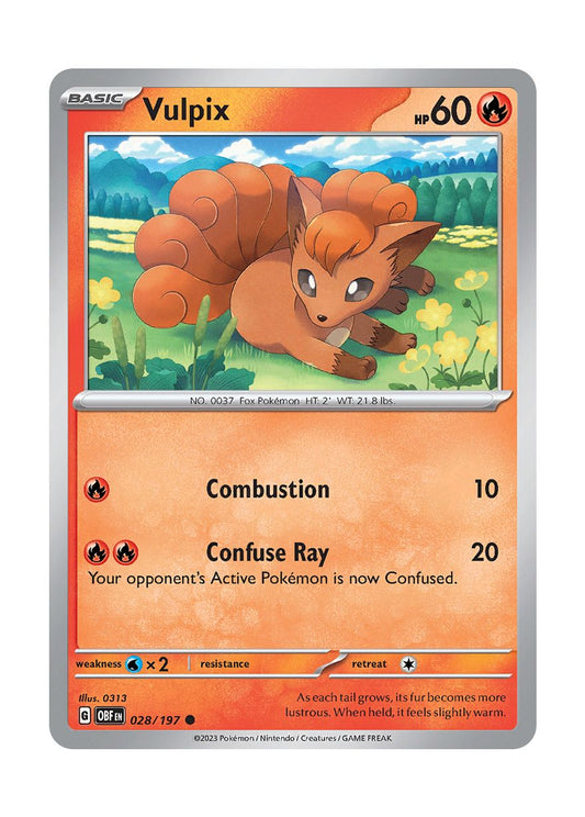 Vulpix - Reverse Holo (028/197) - Obsidian Flames