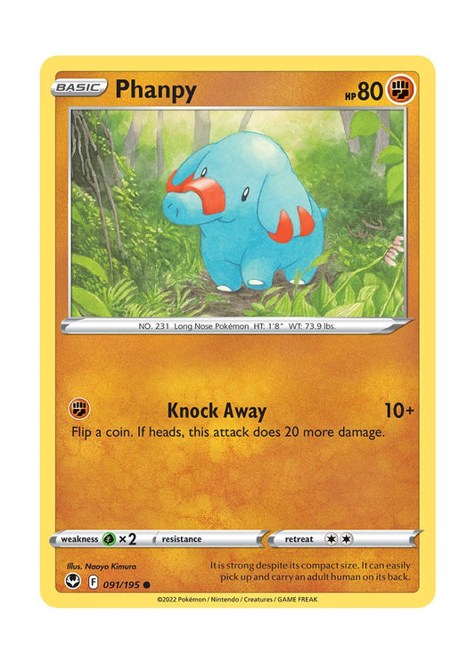 Phanpy - Reverse Holo (091/195) - Silver Tempest