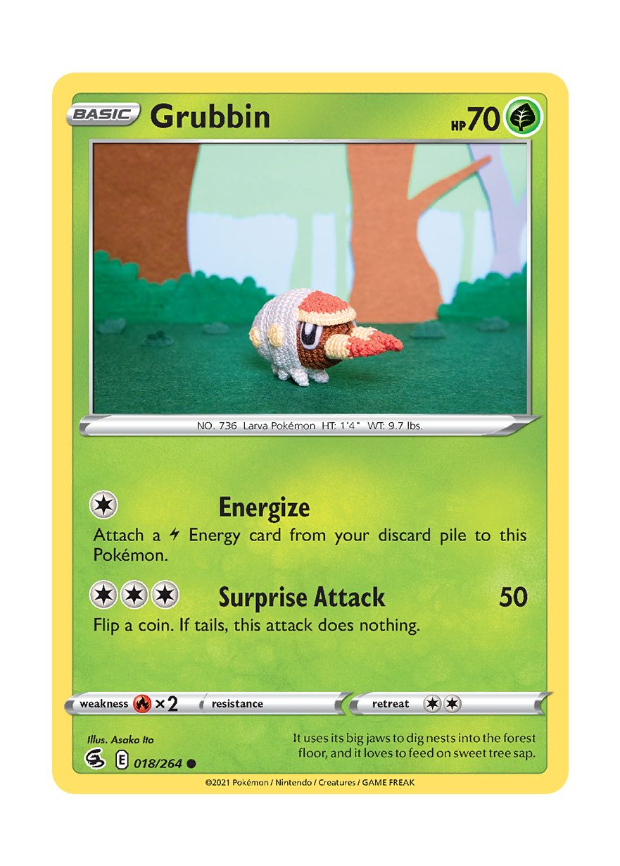 Grubbin - Reverse Holo (018/264) - Fusion Strike
