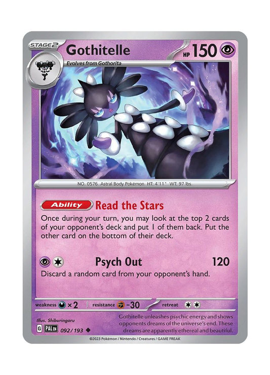 Gothitelle - Reverse Holo (092/193) - Paldea Evolved