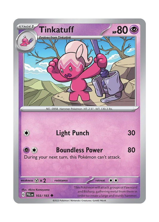 Tinkatuff - Reverse Holo (103/193) - Paldea Evolved