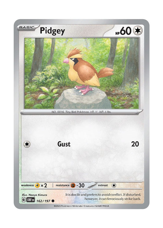 Pidgey - Reverse Holo (162/197) - Obsidian Flames