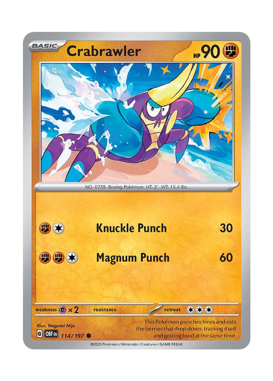Crabrawler - Reverse Holo (114/197) - Obsidian Flames